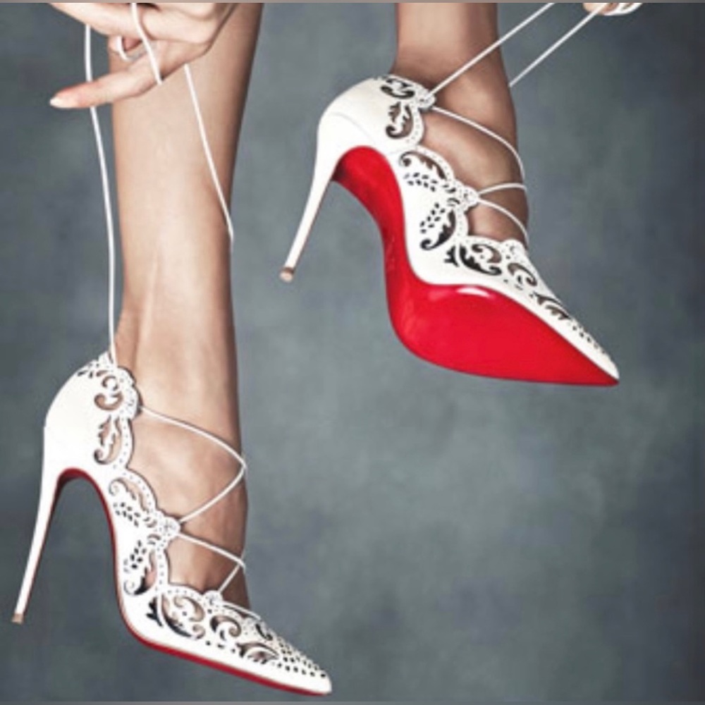 Christian Louboutin Impera Size 37.5/7.5 us, White